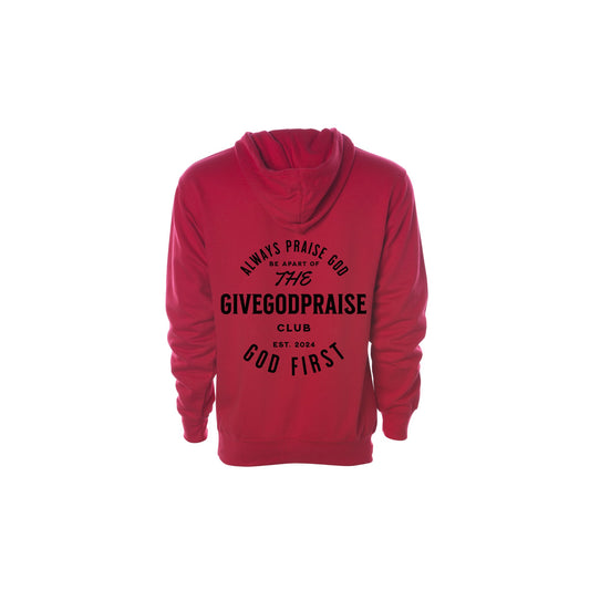 Give God Praise Club Red Men Hoodie - GiveGodPraiseClothing