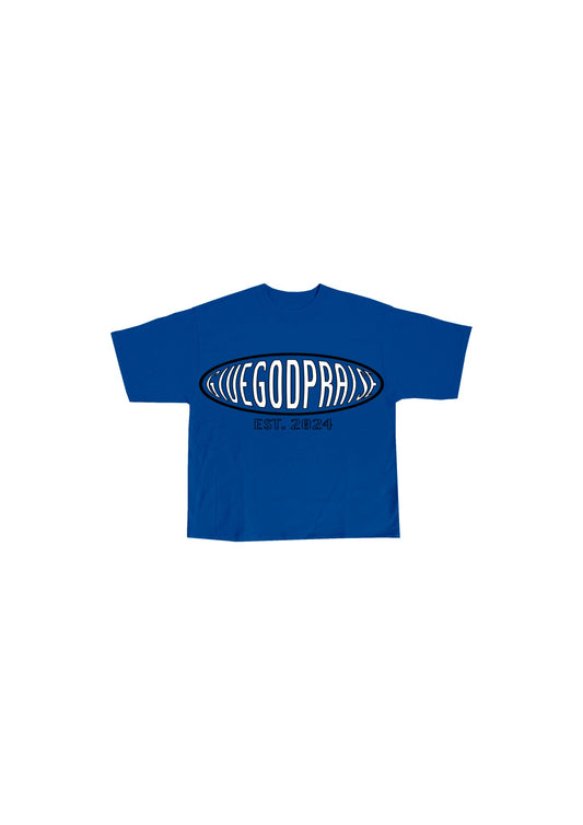 Oval Give God Praise Blue T - Shirt - GiveGodPraiseClothing