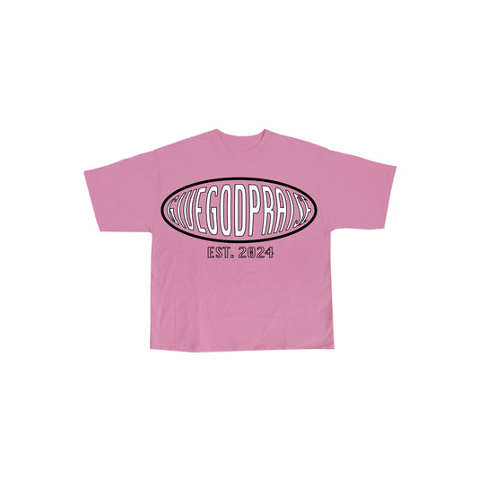 Oval Give God Praise Pink T - Shirt - GiveGodPraiseClothing